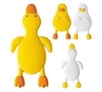 Cute Goose Wall Hooks - 4 Pack Nano Adhesive, Waterproof, No-Drill, For Key