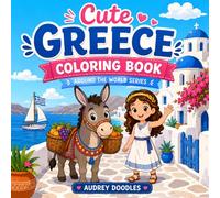 Cute Greece Coloring Book | Around the World Series: Cozy Cultural Learning for kids