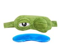 Cute Green Frog 3D Eye - Fluff Face Sleeping Funny Funny Novelty Frog Ojos De La Rana Cubierta De La Noche De La Noche De Ojos Viajes