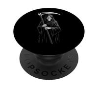 Cute Grim Reaper Espeluznante Tumba Candy Digger Monster Halloween PopSockets PopGrip Adhesivo
