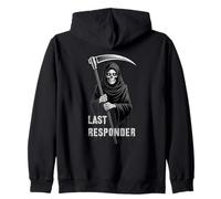 Cute Grim Reaper ÚLTIMO Responder EMT EMS First RN Halloween Sudadera con Capucha