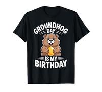 Cute Groundhog Day Is My Birthday Funny Groundhog Kids Camiseta