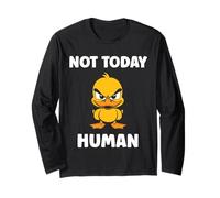 Cute Grumpy Duck Animal Funny Defiance Mood Not Today Manga Larga