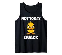 Cute Grumpy Duck Animal Funny Defiance Mood Not Today Quack Camiseta sin Mangas