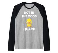 Cute Grumpy Duck Animal Funny Defiance Not in The Mood Camiseta Manga Raglan