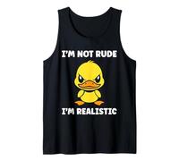 Cute Grumpy Duck Animal Funny Defiance Not Rude Camiseta sin Mangas