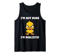Cute Grumpy Duck Animal Funny Defiance Not Rude Camiseta sin Mangas