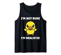 Cute Grumpy Duck Animal Funny Defiance Not Rude Camiseta sin Mangas