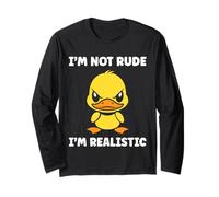 Cute Grumpy Duck Animal Funny Defiance Not Rude Manga Larga