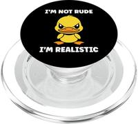 Cute Grumpy Duck Animal Funny Defiance Not Rude PopSockets PopGrip para MagSafe