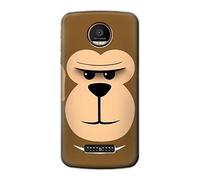 Cute Grumpy Monkey Cartoon Funda Carcasa Case para Motorola Moto Z Force, Z Play