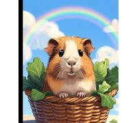 Cute Guinea Pig Notebook - Guinea Pig in Lettuce Basket Lined Journal - 110 Pages, 7.5 x 9.25"