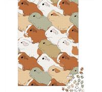 Cute Guinea Pig Pattern Rompecabezas Imposible,desafío para Adultos Entretenimiento Creativo 1000 Piezas Obra De Arte De Juego De para Adultos, Regalos A Partir De 14 Años 70x50cm/1000pcs