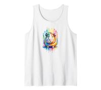 Cute Guinea Pig Rainbow Hamster Pet Lovers Animal Camiseta sin Mangas
