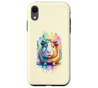 Cute Guinea Pig Rainbow Hamster Pet Lovers Animal Carcasa para iPhone XR