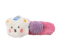 Cute Hair Pins, Plush Bear Side Clip Hairpin, Colorful Cartoon Headdress, Decorative Styling Accessories for Women, Girls, Students, Everyday Outfits, School Use 5.12x1.97x1.18in