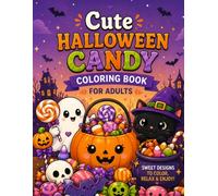 Cute Halloween Candy Coloring Book: 50 Spooky and Sweet Treat Scenes Featuring Friendly Ghosts, Jack o Lanterns, Trick or Treat Stands, and Playful Autumn Nights