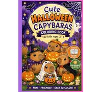 Cute Halloween Capybaras: Coloring book for kids ages 3 - 5 with picture stories (I LOVE HALLOWEEN)