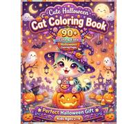 Cute Halloween Cat Coloring Book for Kids Ages 2-4: Easy Halloween Cat Coloring Pages with Cute Kittens in Costumes, Pumpkins, Friendly Ghosts, Bats, ... and Preschoolers (Halloween Magic Collection)