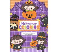 Cute Halloween Coloring Book: Best for Adults and Kids - Stress Relief, Simple and Big Designs for Relaxation