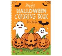 Cute Halloween Coloring Book for Kids | 30 Fun Printable Pages | Easy Ghost, Pumpkin & Witch Designs