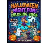 Cute Halloween Coloring Book for Kids: Spooky & Fun Coloring Pages with Pumpkins, Ghosts, Witches, Bats, Monsters, Haunted Houses, Black Cats, ... Scenes for Boys and Girls Ages 4-8