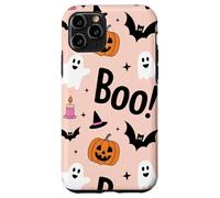 Cute Halloween Ghost Pumpkin Boo Spooky Bat Print Carcasa para iPhone 11 Pro
