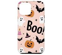 Cute Halloween Ghost Pumpkin Boo Spooky Bat Print Carcasa para iPhone 12 Pro MAX