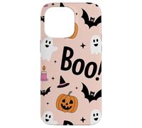 Cute Halloween Ghost Pumpkin Boo Spooky Bat Print Carcasa para iPhone 14 Pro MAX
