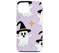 Cute Halloween Ghost Witch Hat Pastel Purple Look Carcasa para iPhone 13