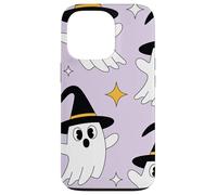 Cute Halloween Ghost Witch Hat Pastel Purple Look Carcasa para iPhone 13 Pro