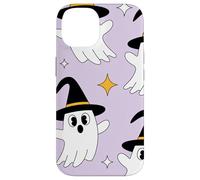Cute Halloween Ghost Witch Hat Pastel Purple Look Carcasa para iPhone 14