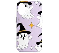 Cute Halloween Ghost Witch Hat Pastel Purple Look Carcasa para iPhone 16