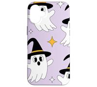 Cute Halloween Ghost Witch Hat Pastel Purple Look Carcasa para iPhone 16 Plus