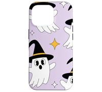 Cute Halloween Ghost Witch Hat Pastel Purple Look Carcasa para iPhone 16 Pro