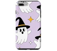 Cute Halloween Ghost Witch Hat Pastel Purple Look Carcasa para iPhone 7 Plus/8 Plus
