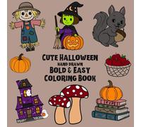Cute Halloween Hand-Drawn Bold and Easy Coloring Book