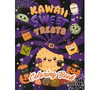 Cute Halloween Kawaii Coloring Book: Adorable Spooky Sweets, Cute Monsters, and Fun Halloween Coloring Pages for Kids & Adults