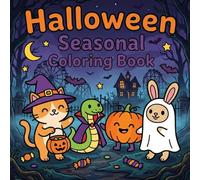 Cute Halloween Monsters Coloring Book: Fun and Easy Bold Designs for Kids Ages 3-5, Trick-or-Treat Animals, Pumpkin Friends, and Adorable Creatures