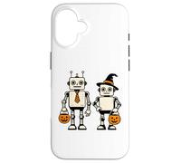 Cute Halloween Robots Sci-Fi Truco o Trato Carcasa para iPhone 16