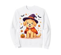 Cute Halloween Witch Dog Pumpkin Bats Sudadera