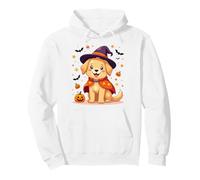Cute Halloween Witch Dog Pumpkin Bats Sudadera con Capucha