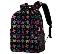 Cute Hallowen Spider Skull Devil Ghost Pattern School Backapck, elegante mochila para computadora portátil para mujeres y niñas, bolsa para computadora portátil para profesor, mochila informal para co