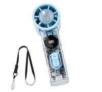 Cute Handheld Fan, Digital Display Cooling Device, 100 Speed Levels Portable Powered Fan with Adjustable Airflow System, Compact Personal Cooling Tool, Modern Travel Design, Camping Use for Beach
