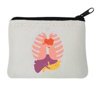 Cute Happy Healthy Internal Organs - Monedero de neopreno (10 x 11 cm), color blanco, White, Talla única