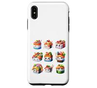 Cute Happy Kawaii Sushi Set Japanese Food Lover Carcasa para iPhone XS MAX