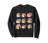 Cute Happy Kawaii Sushi Set Japanese Food Lover Sudadera