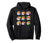 Cute Happy Kawaii Sushi Set Japanese Food Lover Sudadera con Capucha