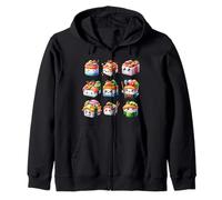 Cute Happy Kawaii Sushi Set Japanese Food Lover Sudadera con Capucha