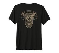 Cute Headphones Cat y2k Silly Funny Grunge Graphic Camiseta Premium